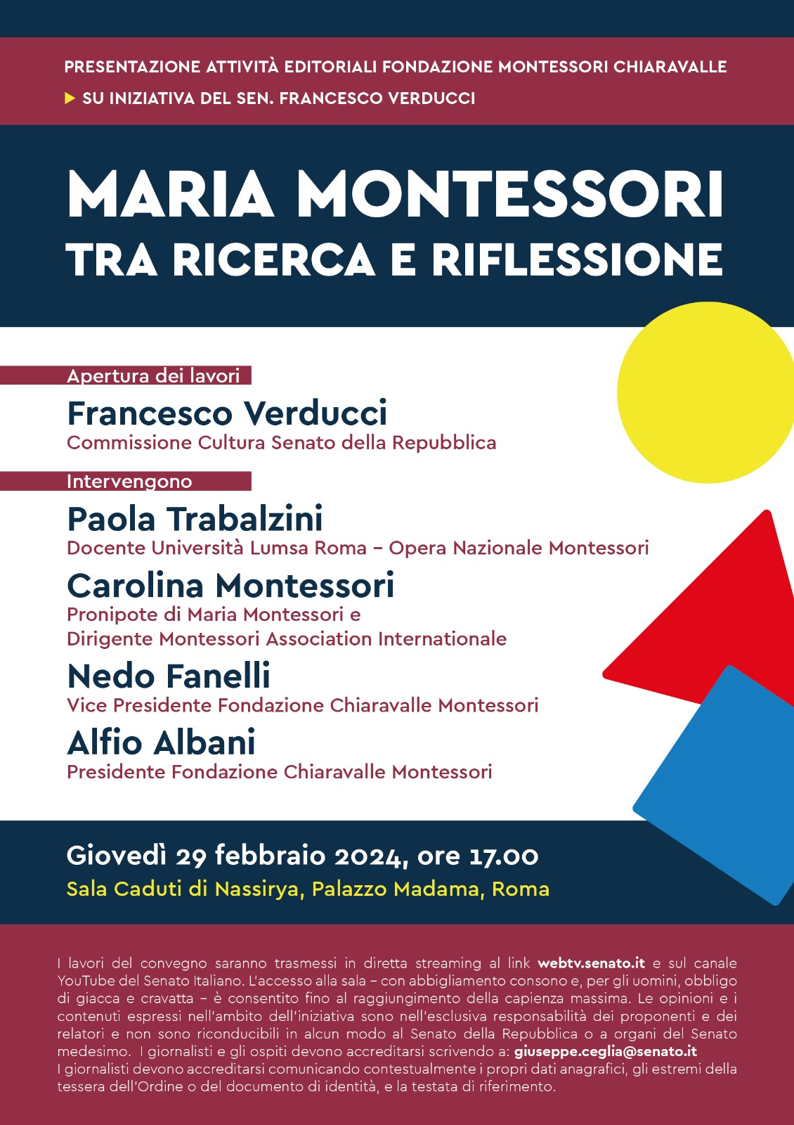 Locandina Convegno Senato 29 02 2024